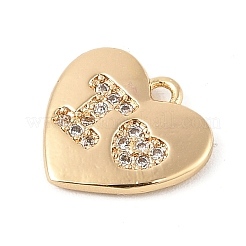 Ciondoli in ottone zirconi chiari micro pavé&nbsp;KK-R219-29G