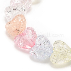 Bonbonfarbenes Acryl-Herzperlen-Stretcharmband für Kinder&nbsp;BJEW-JB08241