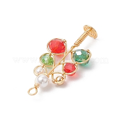 Pendentifs en perles de verre électrolytiques et perles de coquillage&nbsp;PALLOY-TA00275