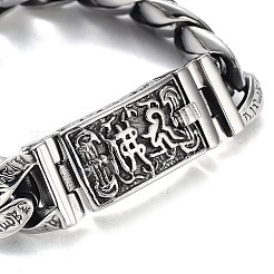 Bracelets à maillons cubains en acier inoxydable 304 pour hommes et femmes&nbsp;BJEW-D031-11AS