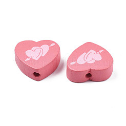 Cuentas de madera de arce pintadas con spray&nbsp;WOOD-Q030-88C