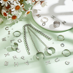 DIY-Set zur Herstellung von Charm-Ringen mit Anfangsbuchstaben&nbsp;STAS-NB0001-86