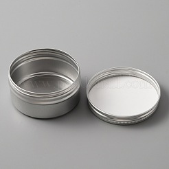 Flache runde Kerzendosen aus Aluminium&nbsp;AJEW-WH0312-59D