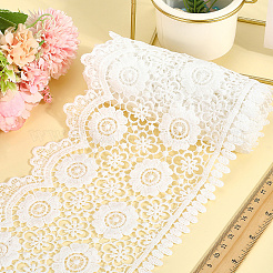 5 Yards Milchfaser-Stickerei-Blumenquasten-Spitzenband&nbsp;OCOR-GF0004-69