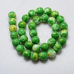 Chapelets de perle en jade d'un océan blanc synthétique&nbsp;G-L019-8mm-03