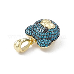 Colgante micropavé cubic zirconia de latón&nbsp;KK-P224-09EB-04