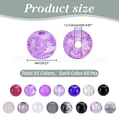 900 Stück 15 Stile DIY Schmuck-Sets mit runden Perlen&nbsp;DIY-AR0004-64