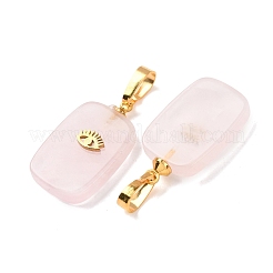 Pendentifs de quartz rose naturel&nbsp;G-G461-05G-05