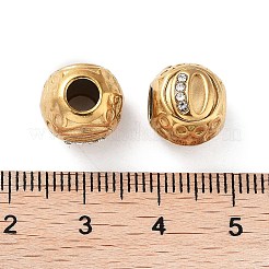 Cuentas europeas de rhinestone de acero inoxidable 304 con revestimiento iónico (IP)&nbsp;STAS-A092-10O-G