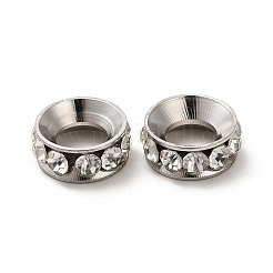 201 Edelstahl Kristall Strass Abstandsperlen&nbsp;STAS-G305-01P