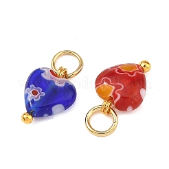 Acciaio inossidabile 304 con ciondoli in vetro millefiori lavorati a mano.&nbsp;PALLOY-JF06021