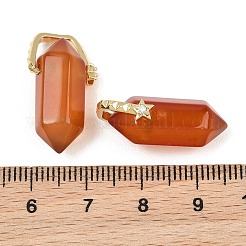 Pendentifs doubles en cornaline naturelle&nbsp;GG-CBA4154-07G-01