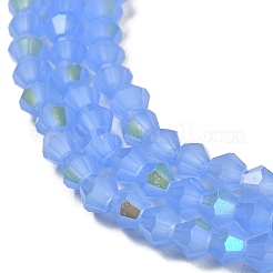 Nachahmung Jade galvanisieren Glasperlen Stränge&nbsp;GLAA-F029-J4mm-D04