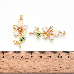 Ottone micro spianare pendenti zirconi&nbsp;KK-N257-25G