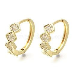 Orecchini a cerchio in ottone chiaro con zirconi cubici&nbsp;EJEW-M047-26G