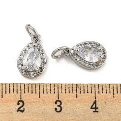 Messing micro pave klar zirkonia charme&nbsp;KK-G490-20P