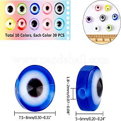 Resina perline malocchio&nbsp;RESI-NB0001-15-6x8
