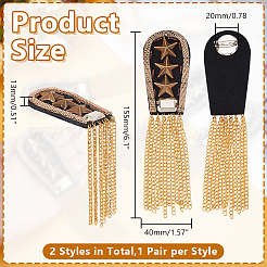 4 pz 2 colori alla moda spalline con nappe in feltro a forma di stella&nbsp;FIND-HY0004-93