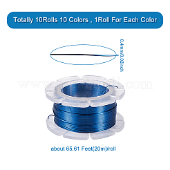 10 Rolle runder Kupfer-Basteldraht in 10 Farben&nbsp;CWIR-YS0001-03B