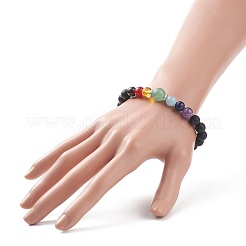 Edelstein runde Perle Stretch-Armbänder&nbsp;X-BJEW-JB02368