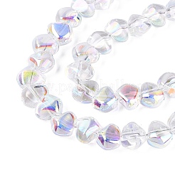 Chapelets de perles en verre transparent électrolytique&nbsp;EGLA-Q133-01A-14