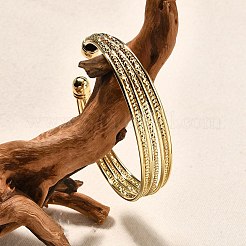 Offene Manschettenarmbänder aus Messing&nbsp;BJEW-Z093-01G