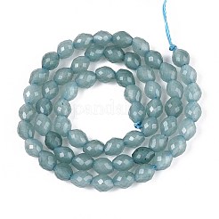 Naturales teñidos abalorios de jade blanco hebras&nbsp;G-T142-89B