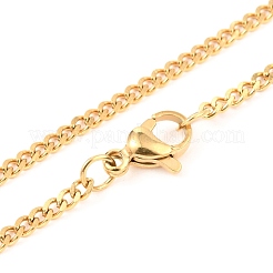 Ionenbeschichtung (IP) 304 Edelstahl Panzerkette Twist Kette Halskette&nbsp;NJEW-H215-01G