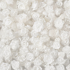 200 Stück Blumen- und Schmetterlings-Cabochons aus Kunstharz&nbsp;CRES-TA0001-89H