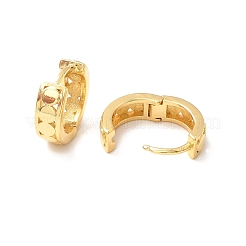 Pendientes de aro redondo plano de latón para mujer&nbsp;EJEW-P199-11G