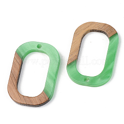 Pendentifs en résine opaque et bois de noyer&nbsp;RESI-S389-031A-C03