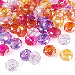 50 Stück 5 Farben Backfarbe transparente Glas European Beads&nbsp;GPDL-TA0001-06