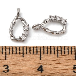 Ottone micro spianare pendenti zirconi&nbsp;KK-P308-48P