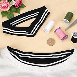 Bande en tissu élastique côtelé en polyester&nbsp;DIY-WH0671-532A