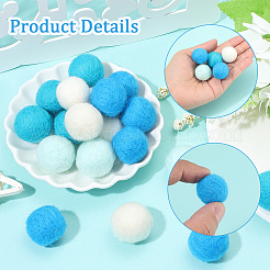 40 Stück Wollfilz-Kugeln in 4 Farben&nbsp;DIY-SC0029-40E