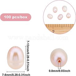 Fili di perle di perle d'acqua dolce coltivate naturali&nbsp;PEAR-FH0001-01