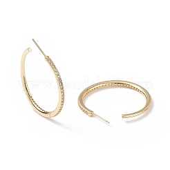 Aretes en forma de C con circonitas cúbicas&nbsp;EJEW-I266-11G-04