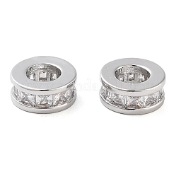 Messing Micro Pave klare Zirkonia Perlen&nbsp;KK-U028-24P