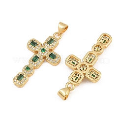 Colgante micropavé cubic zirconia de latón&nbsp;CU-CBADC6C-12G-01