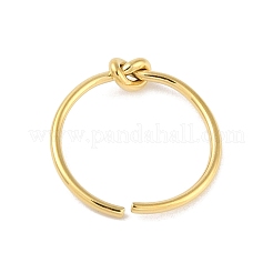 Semplice anello polsino aperto in acciaio inossidabile 304 annodato per donna uomo&nbsp;RJEW-Z038-06G
