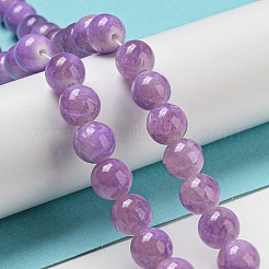 Chapelets de perles en jade blanc naturel teinté&nbsp;G-F764-02B