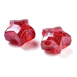 Perles acryliques européennes à gros trou plaquées UV&nbsp;OACR-S142-02