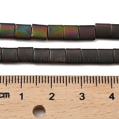 Fili di perline di ematite sintetica non magnetica satinata elettrolitica&nbsp;G-G089-B01-01