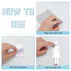 Signe de toilette acrylique stickers&nbsp;DIY-WH0569-66A-01