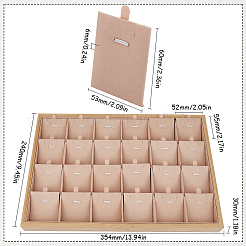1 Set Halsketten-Display-Organizer aus Holz mit 24 Fächern und Samt&nbsp;NDIS-SP0001-02