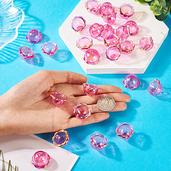 30 capuchon de perles en acrylique plaqué UV.&nbsp;PACR-TA0001-20A