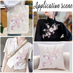 Fleur polyester broderie coudre sur des appliques&nbsp;DIY-WH20010-37B