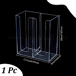 Rechteckige Einweg-Pappbecherhalter aus Acryl&nbsp;HOUS-WH0007-003