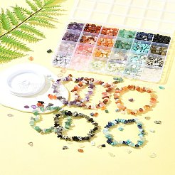 Kits de fabrication de bracelets en pierres précieuses naturelles et synthétiques à faire soi-même&nbsp;DIY-FS0008-22