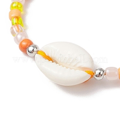 5 pulsera de cuentas ajustables con cuentas de vidrio para mujer&nbsp;BJEW-JB11482